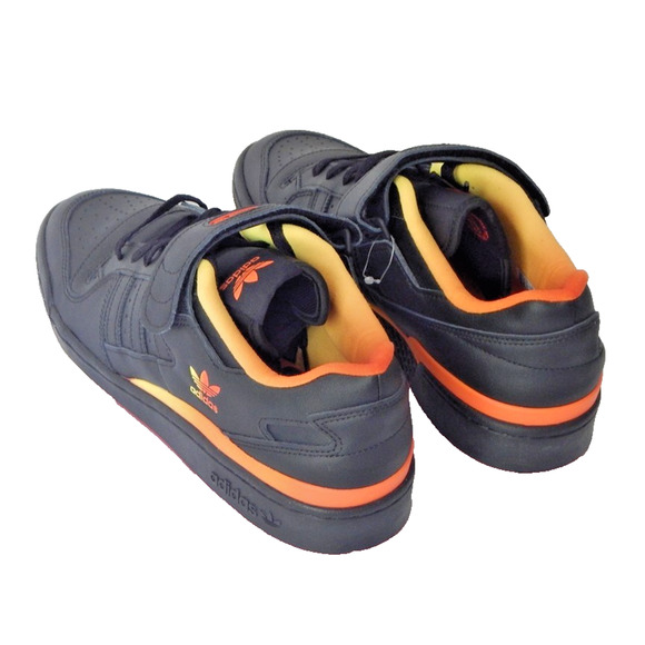Adidas Originals FORUM Low Sneaker Core Black Seismic Orange Men’s 12 US NEW - Picture 9 of 14